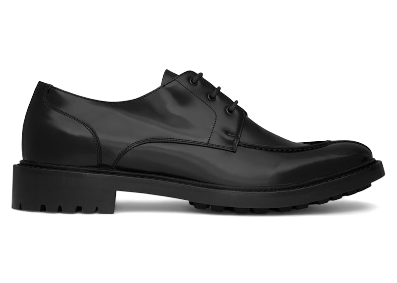 Pre-owned Saint Laurent Men's Lino Derby Sneakers In Black