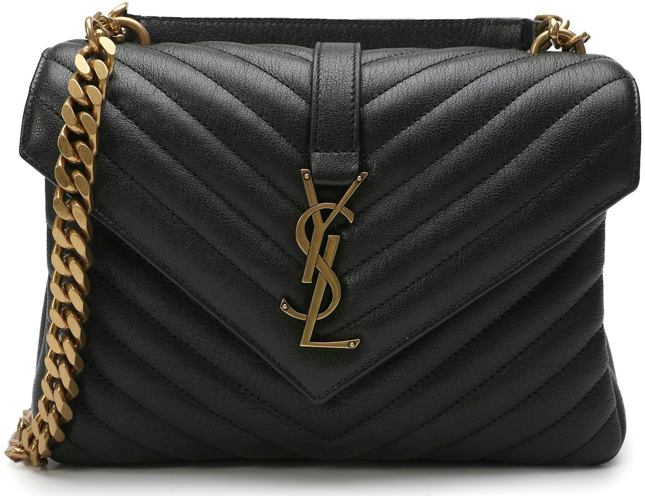 Yves Saint Laurent Shoulder Bag Ysl Logo Black Blk Women's