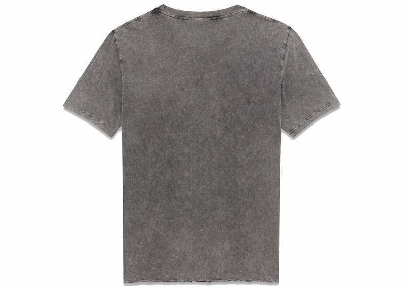 Saint Laurent Logo Rive Gauche T-Shirt Washed Black