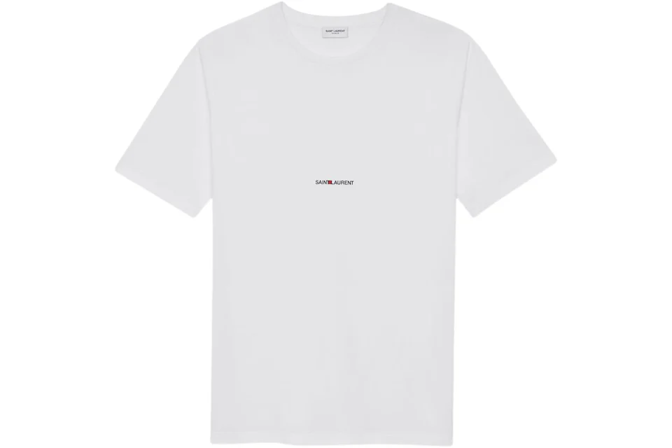 Saint Laurent Logo Rive Gauche T-shirt White/Black - SS23 Men's - US