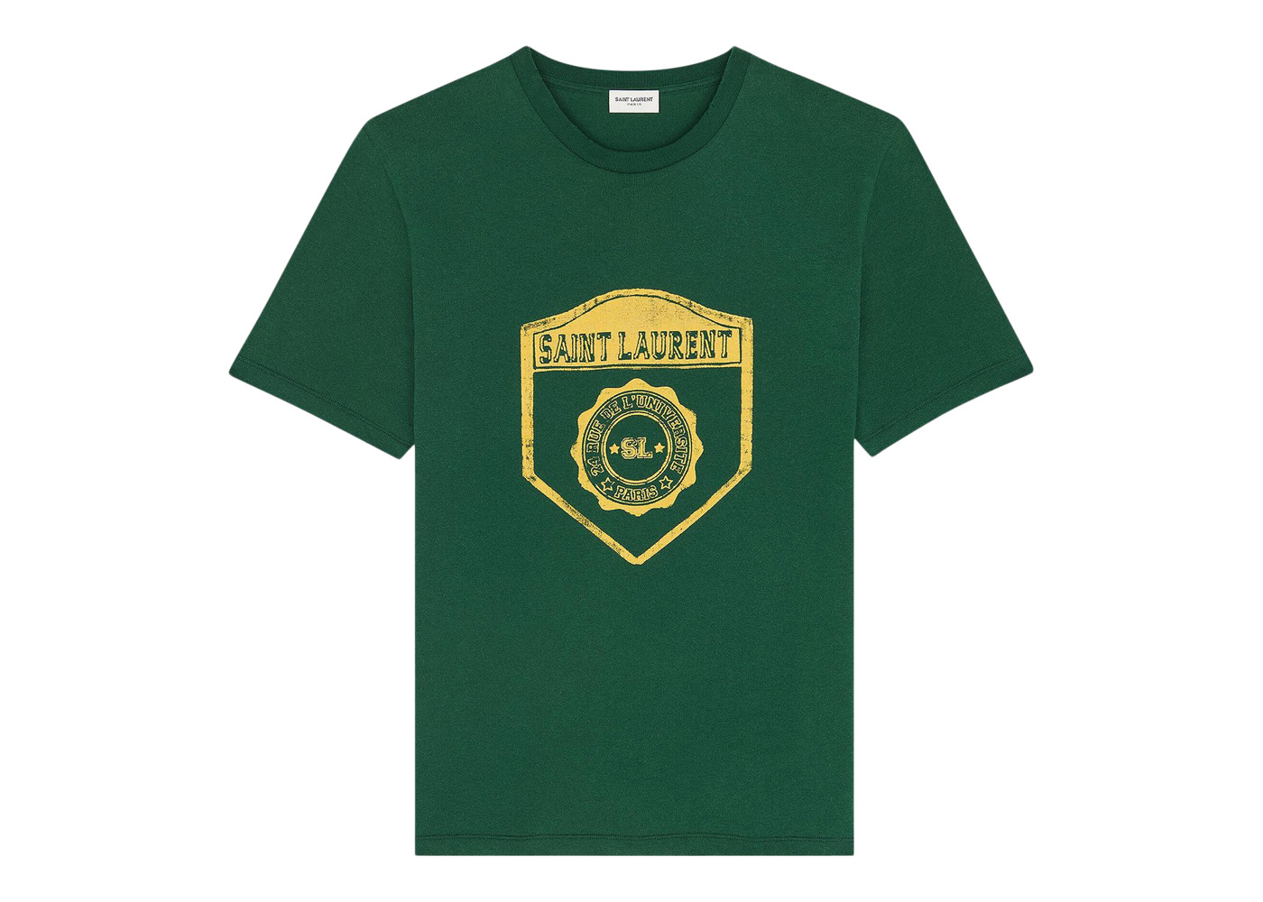 Saint Laurent Logo T-Shirt Green