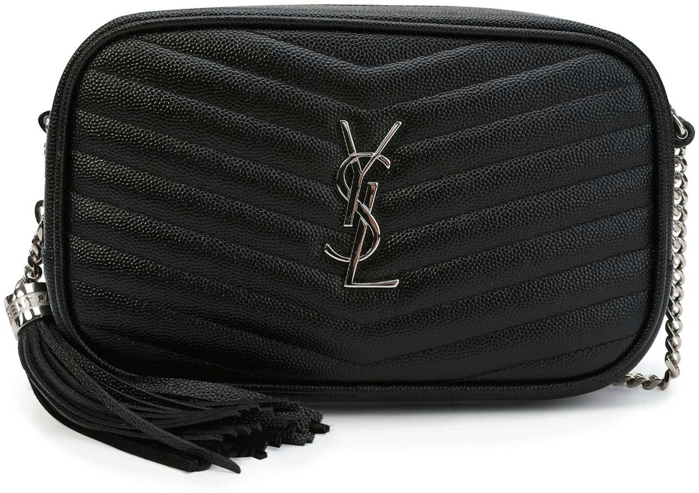 Saint Laurent Lou Monogram Dark Beige Leather Camera Bag New
