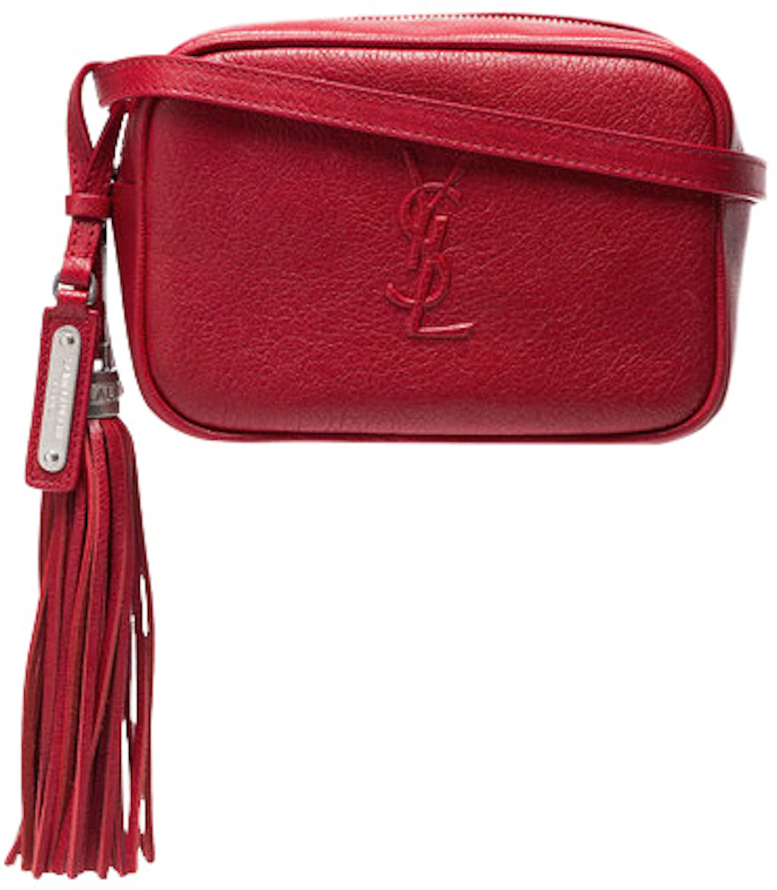 Saint Laurent Lou Camera Bag Leather Small at 1stDibs  red crossbody camera  bag, ysl bag red interior, ysl lou camera bag blanc vintage
