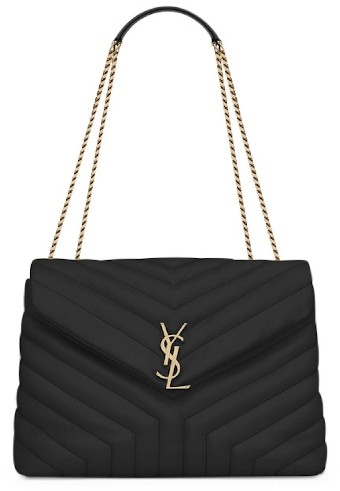 Yves Saint Laurent Beige Chevron Quilted Leather Medium LouLou Bag -  Yoogi's Closet