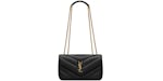 Saint Laurent Loulou Small In Pelle Di Agnello Trapuntata Gold-tone Black