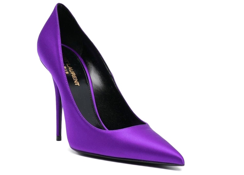 Saint Laurent Marylin Pump Purple Satin