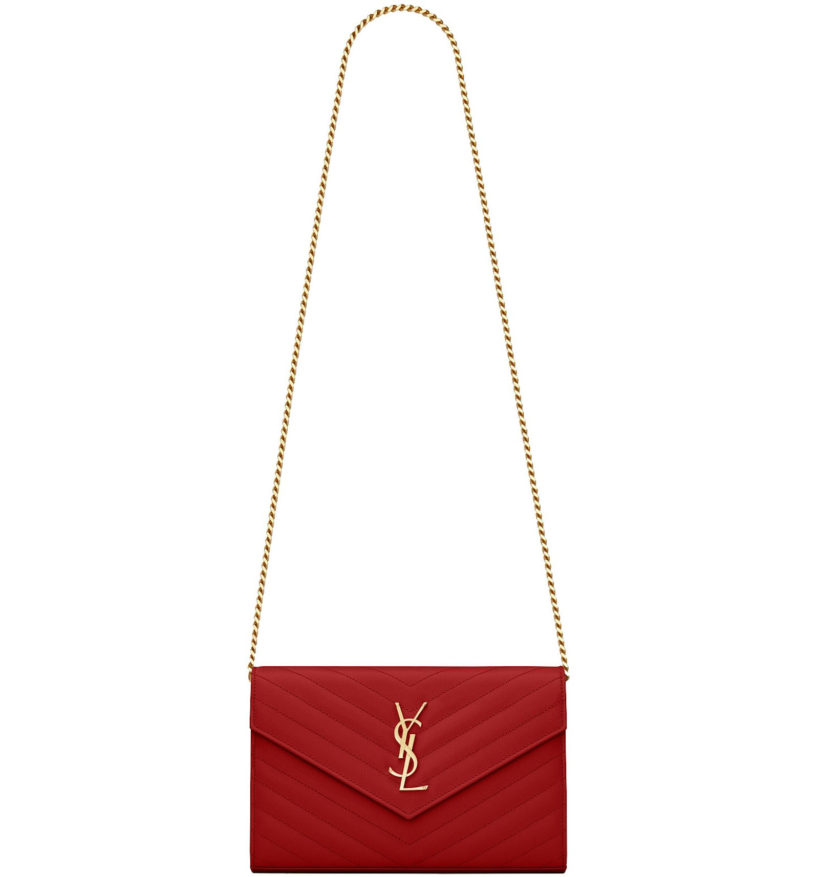Saint laurent wallet on chain red Clearance