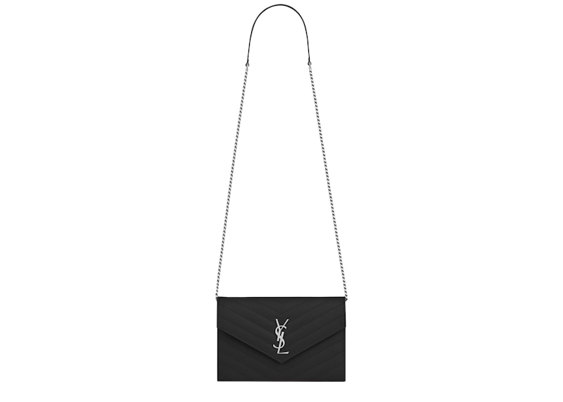 saint laurent grain de poudre envelope wallet on chain