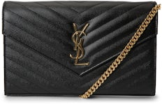 SAINT LAURENT Grained leather monogram medium kate flap bag Price: $980  Condition: Like new Color: Emerald RWB-1721