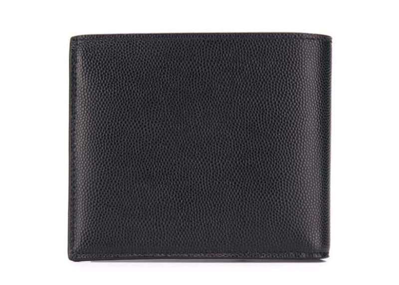 Pre-owned Saint Laurent Men's Monogramme Matt Techno Card Holder In Black