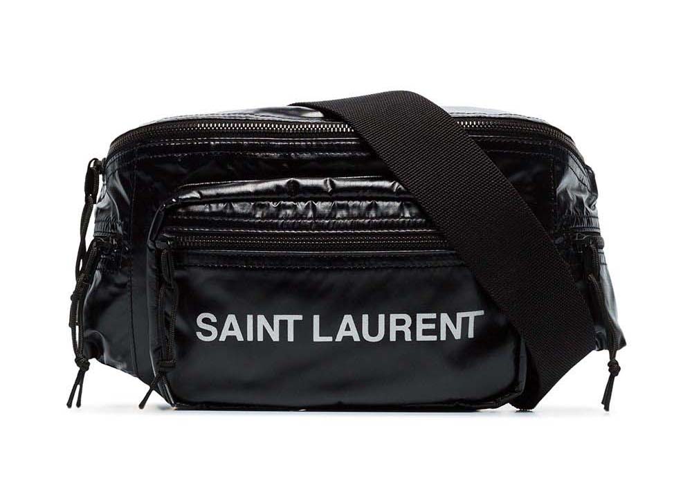 Saint Laurent NUXX Crossbody Black in Nylon with Silver-tone - JP