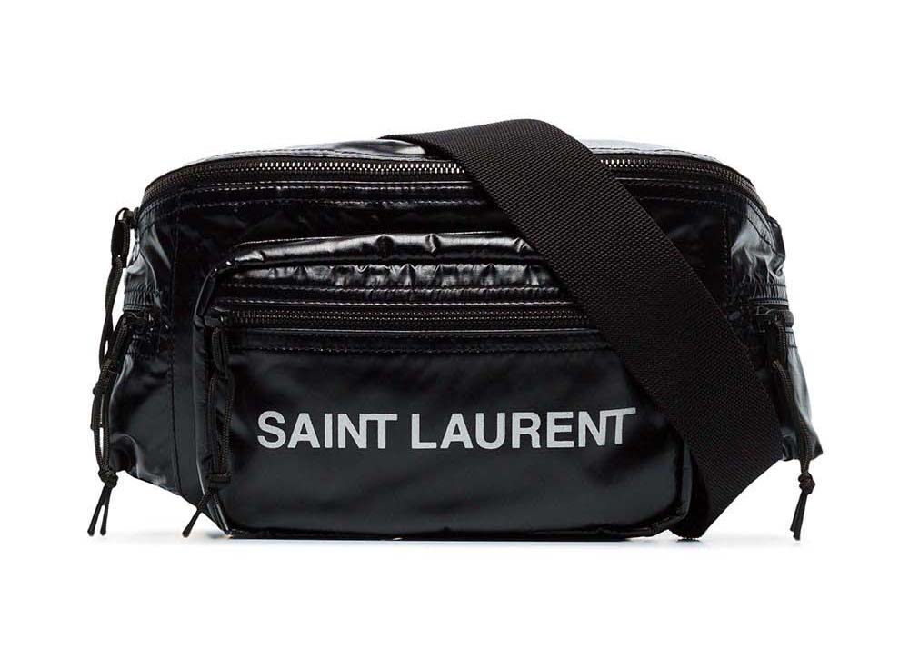 Saint Laurent NUXX Crossbody Black in Nylon with Silver tone US