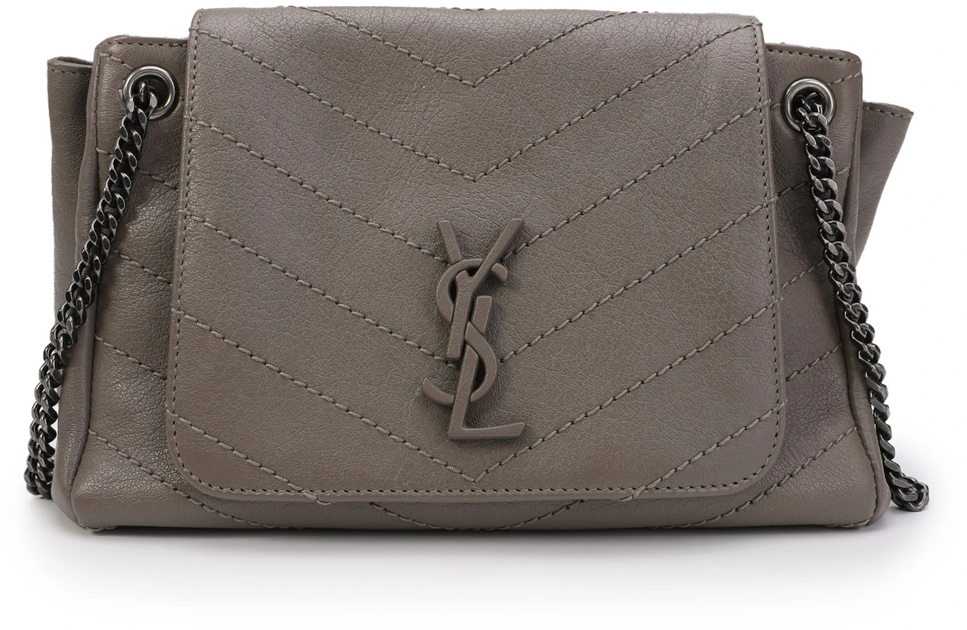 Saint Laurent - Nolita Monogram Taupe Vintage Leather Large Bag