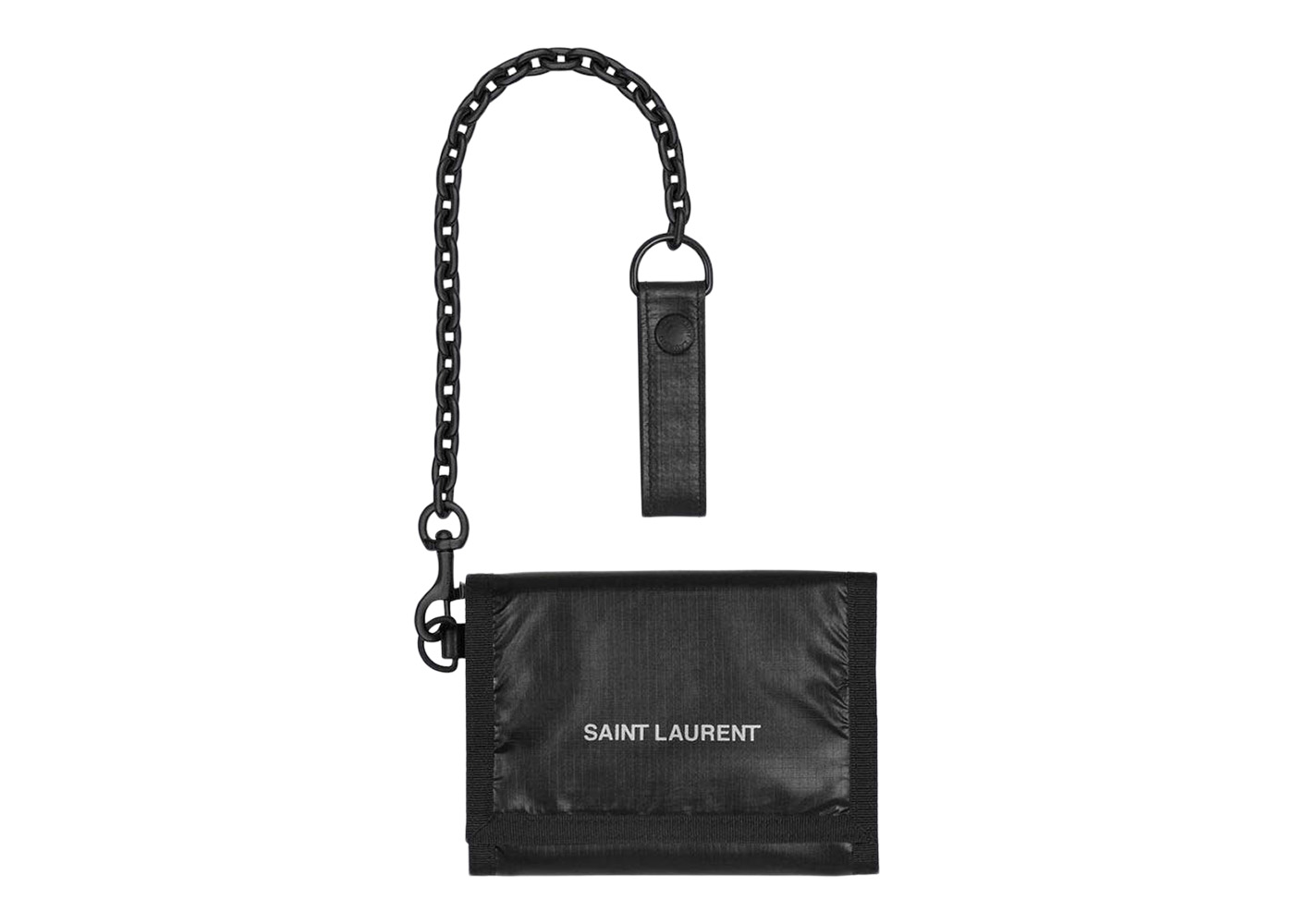 Saint Laurent Camp Camera Bag In Econyl And Lambskin Noir