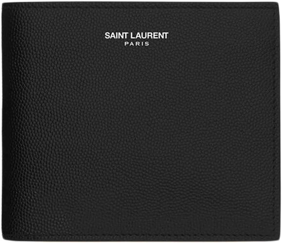 Saint Laurent Star Embossed Card Holder in Blue