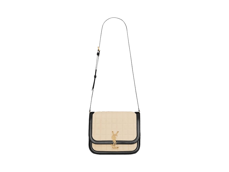 ショルダーバッグ・ポシェット Saint Laurent Solferino Medium Suede Shoulder Bag Saint Laurent Quilted Solferino Suede Medium Bag Cream in