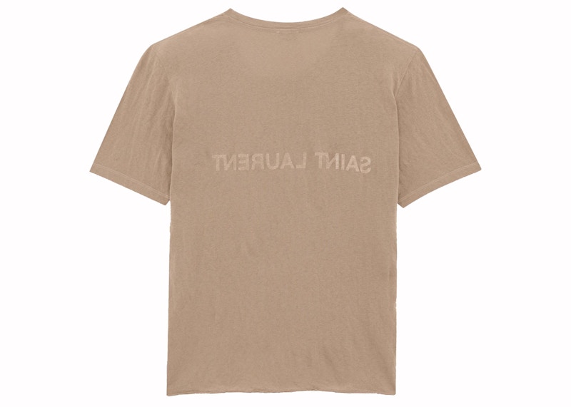 Saint Laurent Reverse T-Shirt Taupe/Natural