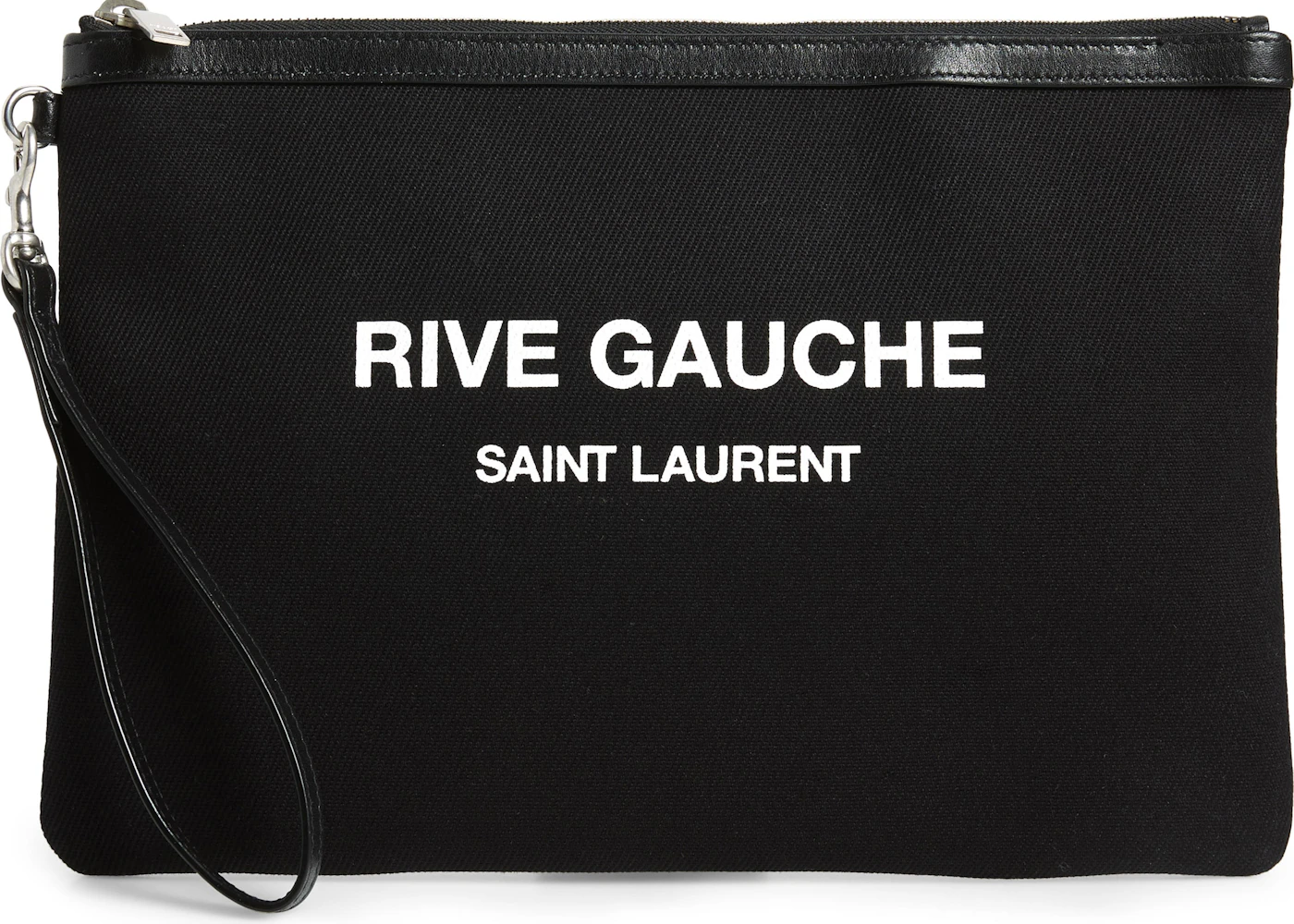 Saint Laurent - Women's Rive Gauche Pouch Clutche - Black - Canvas