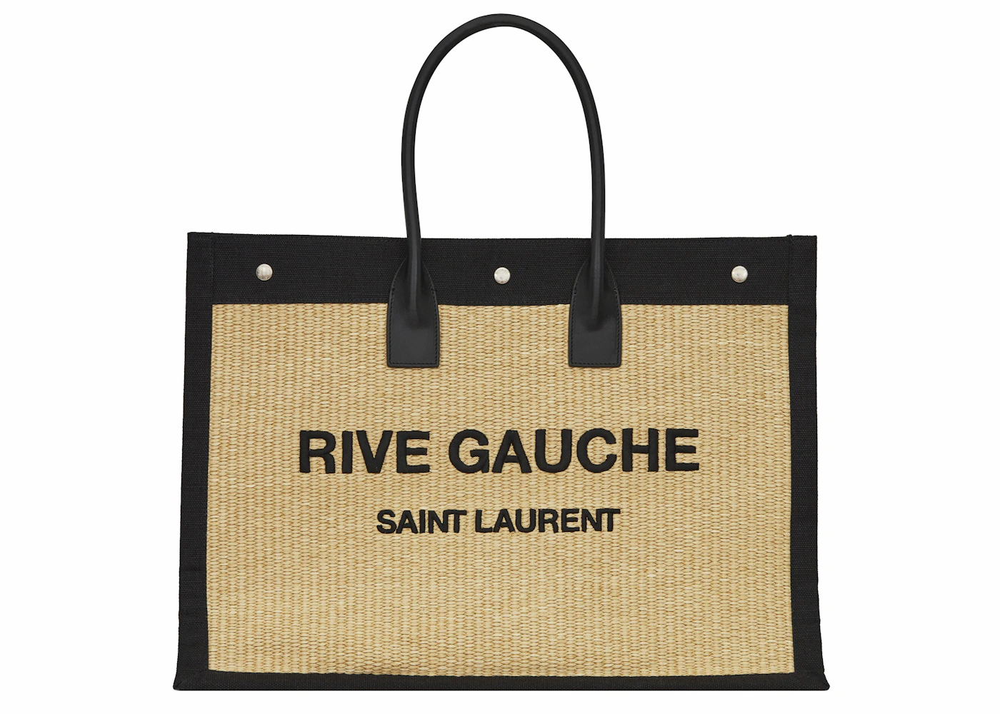 Rive Gauche small leather-trimmed printed canvas tote