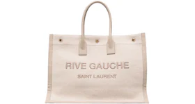 Saint Laurent Rive Gauche Tote Bag Neutrals