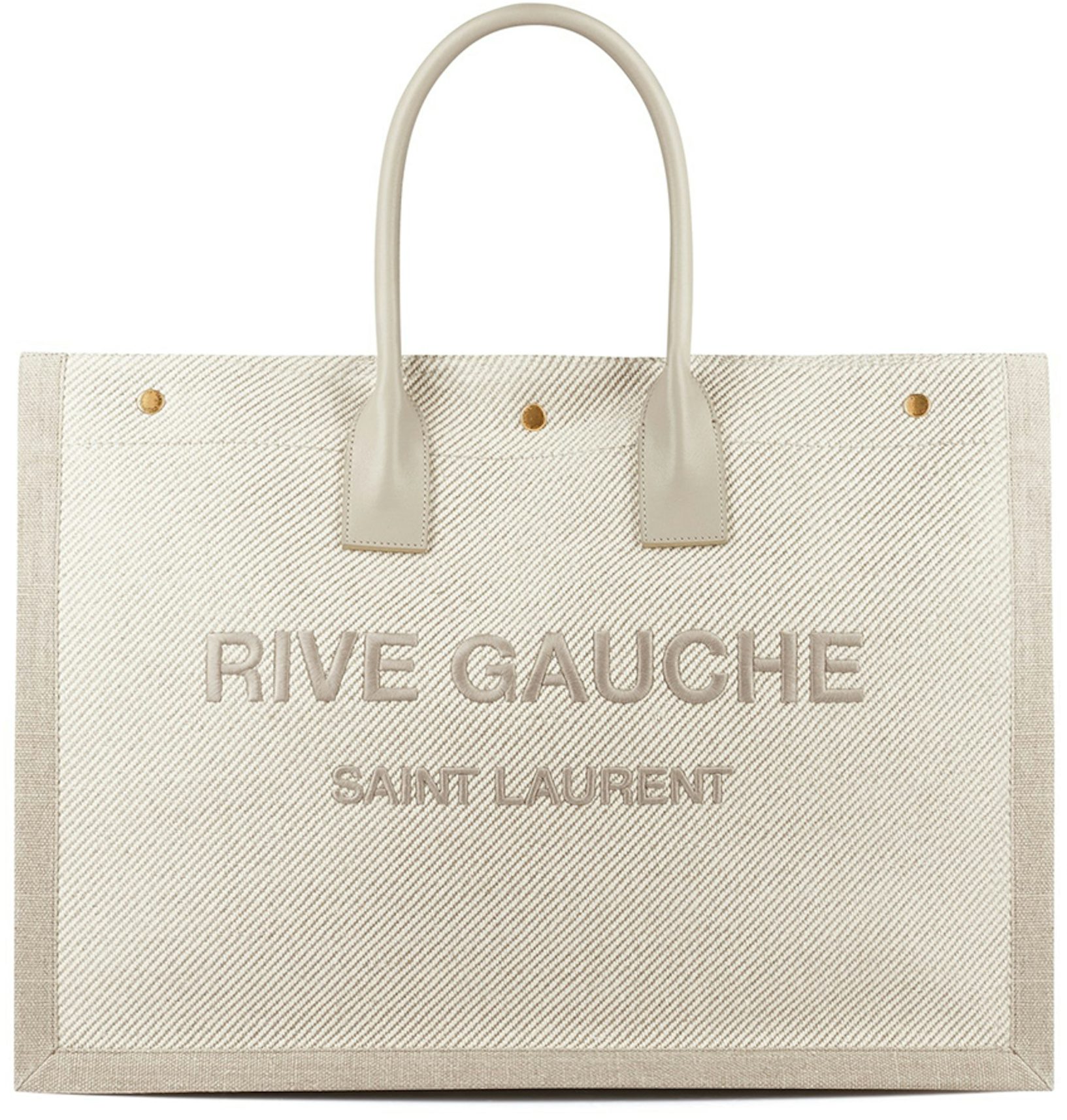 Saint Laurent Rive Gauche Tote Bag Small Neutrals