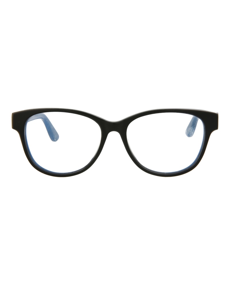 Pre-owned Saint Laurent Roundframe Acetate Optical Frames In Black Black Transparent (sl233f/30002729/001)