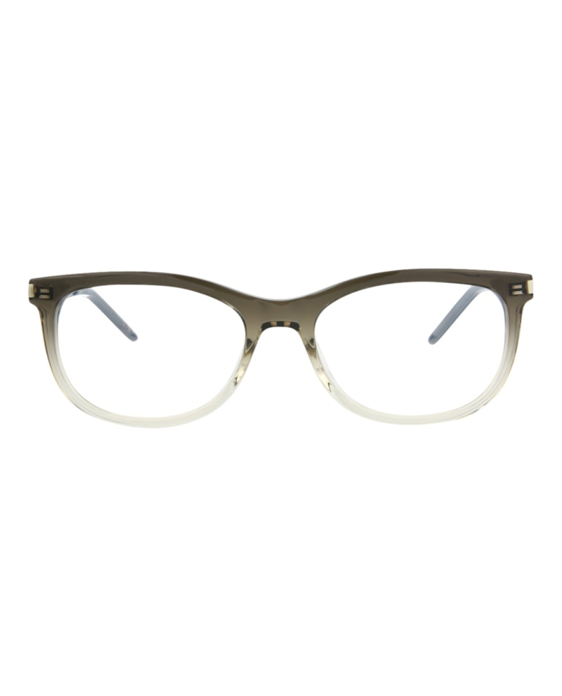 Pre-owned Saint Laurent Women's Roundframe Acetate Optical Frames In Grey Silver Transparent (sl513/30013056/0