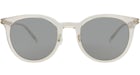 Saint Laurent Occhiali da sole rotondi in acetato Beige/Beige/Argento (SL488K-30011924-004)