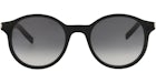 Occhiali da sole Saint Laurent Round-Frame in acetato nero grigio (SL521-30013043-001)