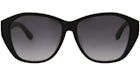 Occhiali da sole Saint Laurent Round-Frame in acetato nero grigio (SLM8F-30001590-001)