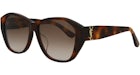 Occhiali da sole Saint Laurent con montatura tonda in acetato marrone marrone (SLM8F-30001590-003)