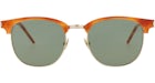 Saint Laurent Occhiali da sole rotondi in acetato Havana/Oro/Verde (SL108COMBI-30013279-001)