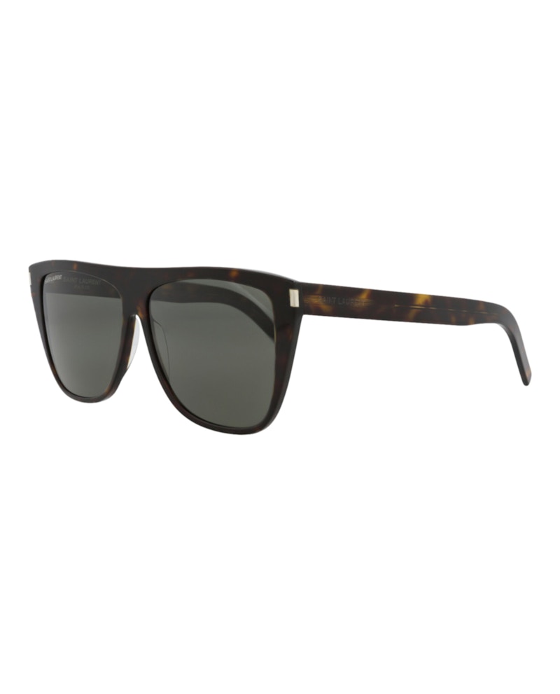 Pre-owned Saint Laurent Roundframe Acetate Sunglasses In Havana Havana Grey (sl1slim/30007144/002)