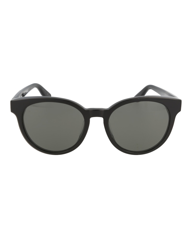 Pre-owned Saint Laurent Roundframe Acetate Sunglasses In Shiny Black (slm25k/30002244/001)