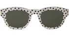 Saint Laurent Round-Frame Acetate Sunglasses Silver/Silver/Grey (BOLD2-30000166-012)