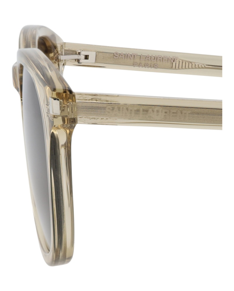 Saint Laurent Round-Frame Acetate Sunglasses Yellow Yellow Brown (Sl401-30009335-008)