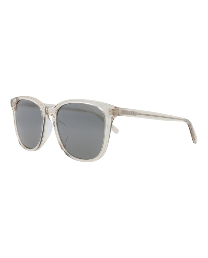 Pre-owned Saint Laurent Roundframe Recycled Acetate Sunglasses In Beige Beige Silver (sl673f/30015291/003)