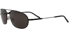 Gafas de sol ovaladas redondas Saint Laurent Negro/Negro/Negro (SL561-30013779-001)