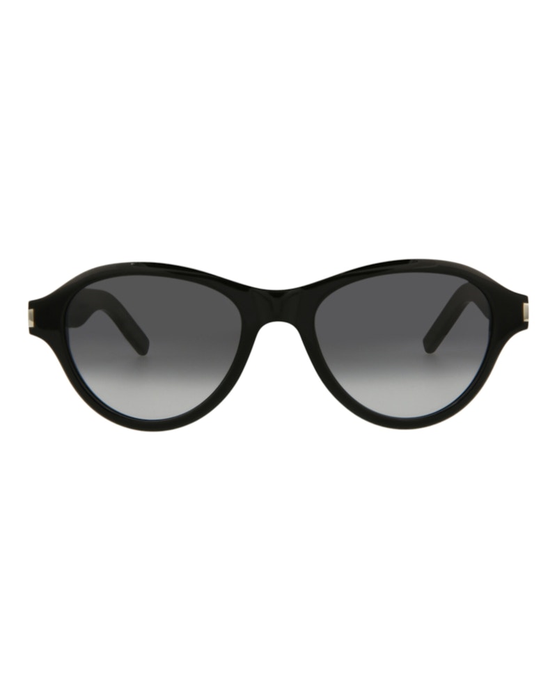 Saint Laurent Round Oval Sunglasses Black/Black/Grey (Sl520sunse-30013041-001)
