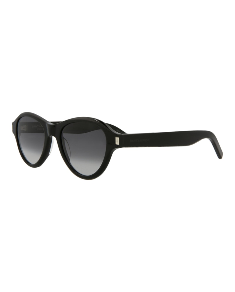 Pre-owned Saint Laurent Round Oval Sunglasses/30013041001) In Black/grey (sl520sunse