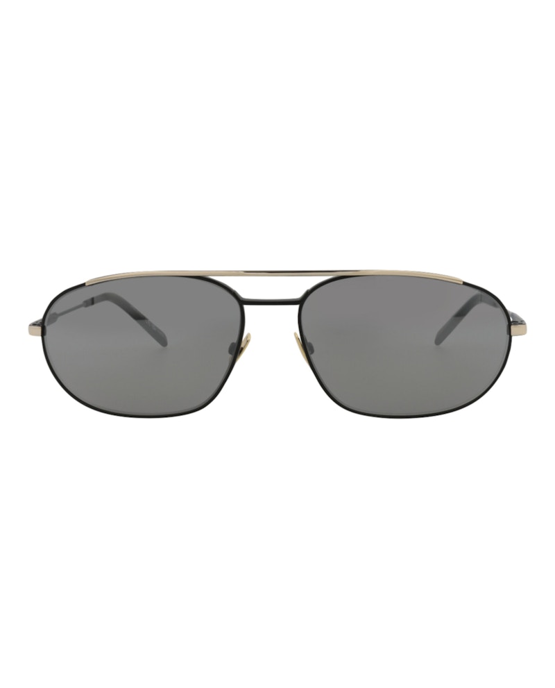 Saint Laurent Round Oval Sunglasses Black/Black/Silver (Sl561-30013779-003)