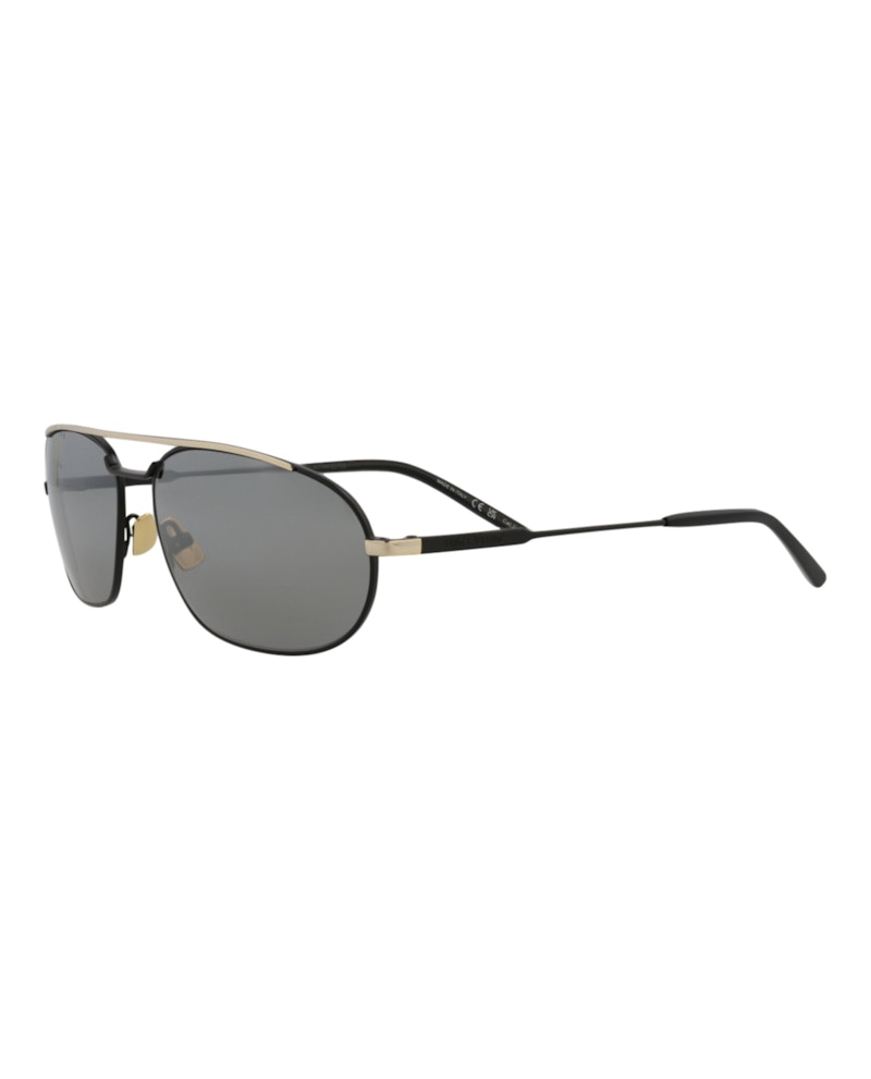 Pre-owned Saint Laurent Men's  Round Oval Sunglasses/30013779003) In Black/silver (sl561