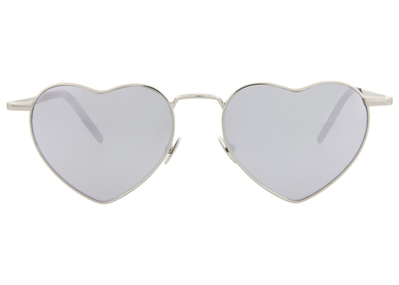 Pre-owned Saint Laurent Women's Sl 301 Loulou Metalframe Sunglasses 00285) In Silver (sl301loulo/30007818/003