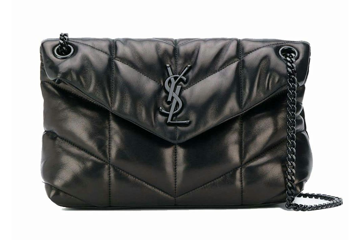 Pre-owned Saint Laurent Small Puffer Shoulder Bag Black