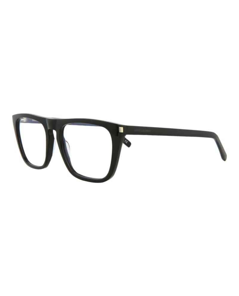 Saint Laurent Square-Frame Acetate Optical Frames Black Black Transparent (Sl343-30008559-003)