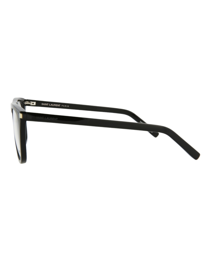 Saint Laurent Square-Frame Acetate Optical Frames Black Black Transparent (Sl343-30008559-003)
