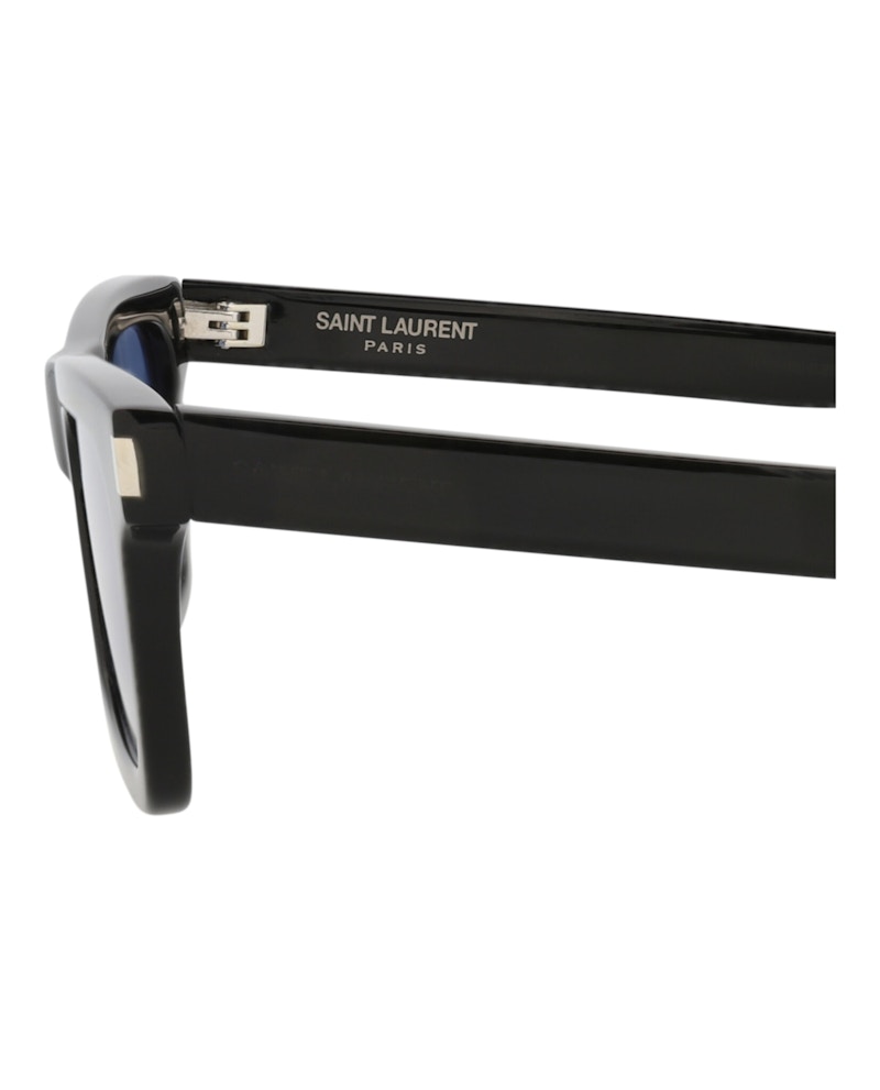 Saint Laurent Square-Frame Acetate Sunglasses Black/Black/Blue (Sl461betty-30011401-009)