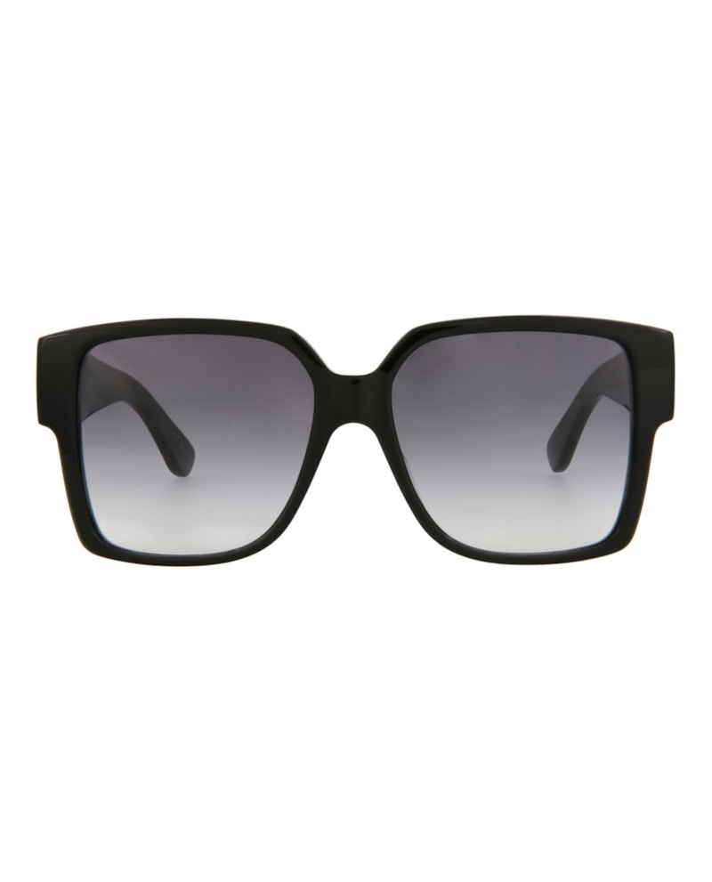Pre-owned Saint Laurent Squareframe Acetate Sunglasses In Black Black Grey (slm9/30001591/002)