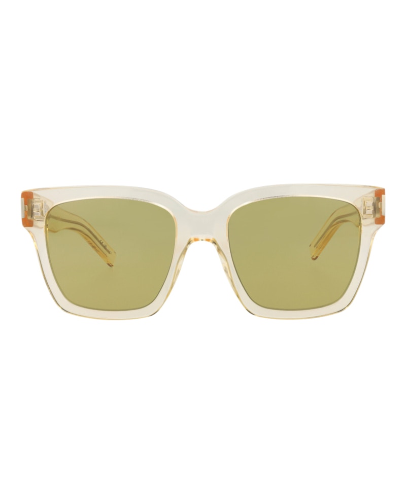 Pre-owned Saint Laurent Squareframe Acetate Sunglasses/30013052005) In Yellow/green (sl507