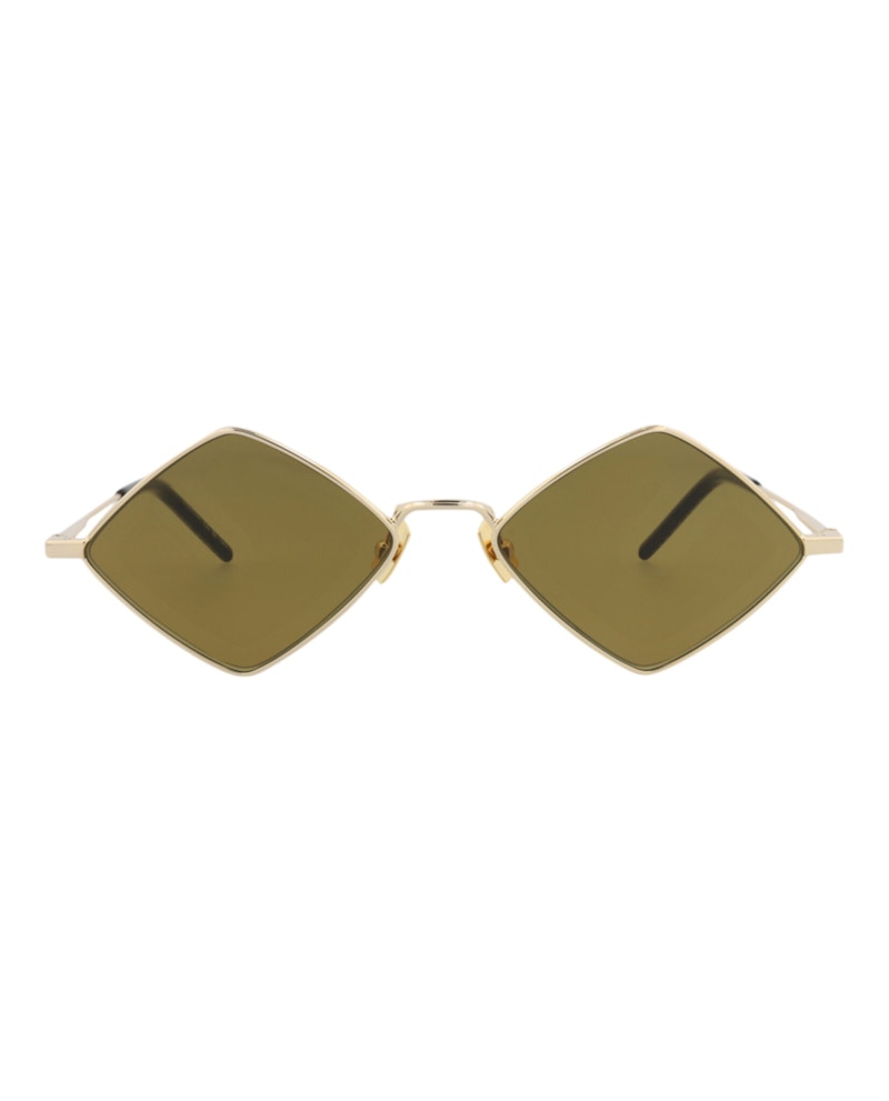 SAINT LAURENT Pre-owned Squareframe Metal Sunglasses In Gold Gold Brown (sl302lisa/30007821/011)